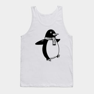 Penguin - Cute Penguin Hand Drawn Tank Top